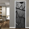 2PCS/Set Black Geometric Door Sticker Home Decor Self Stick Wallpaper Waterproof Renovation Poster Wallpaper On The Door Decals